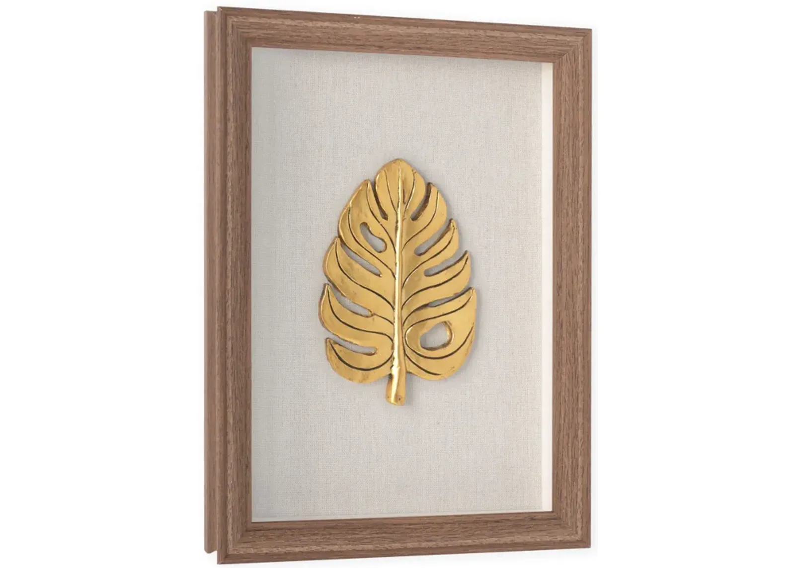 Golden Leaves III Shadow Box