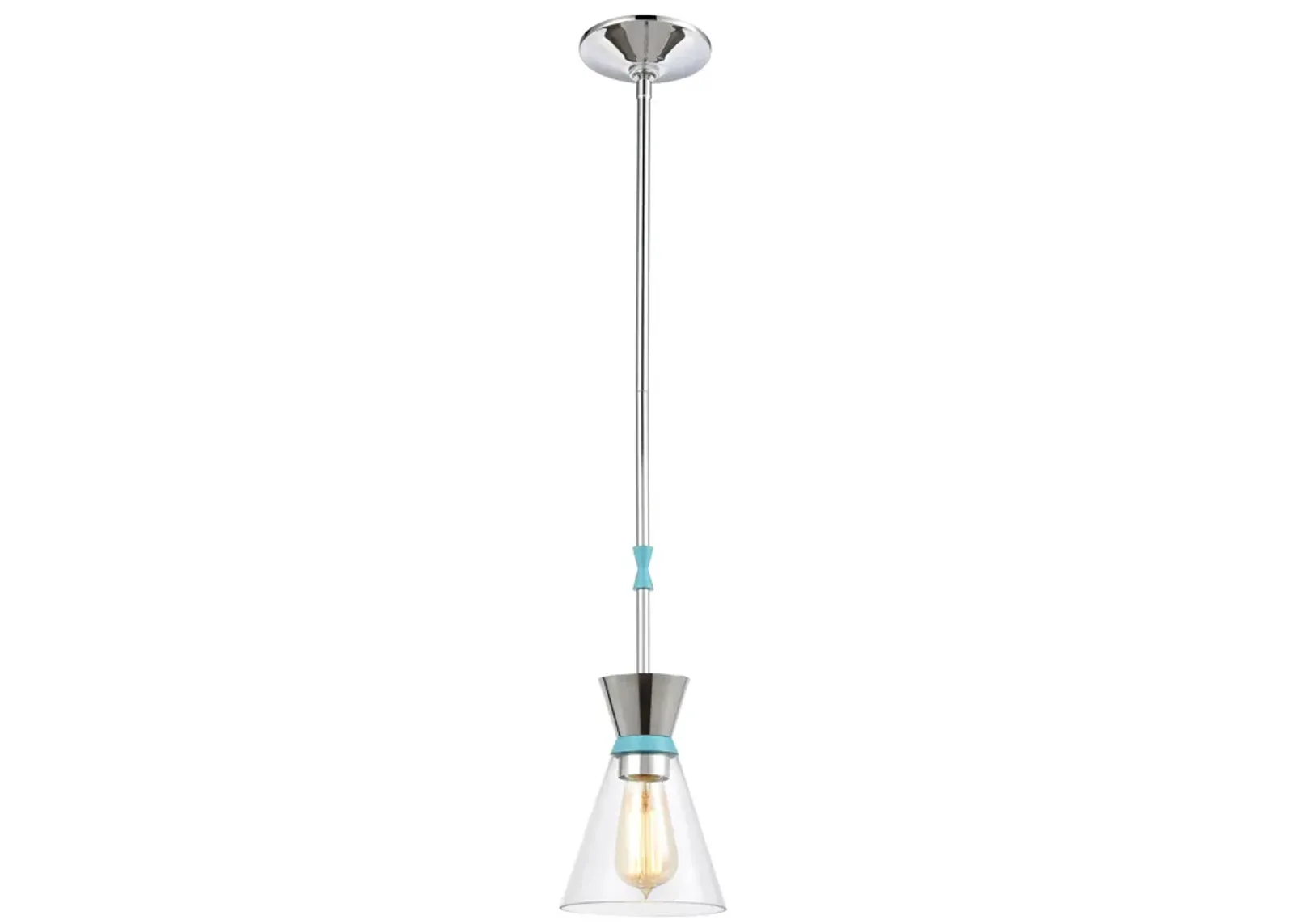 Modley 6" Wide 1-Light Mini Pendant - Polished Chrome