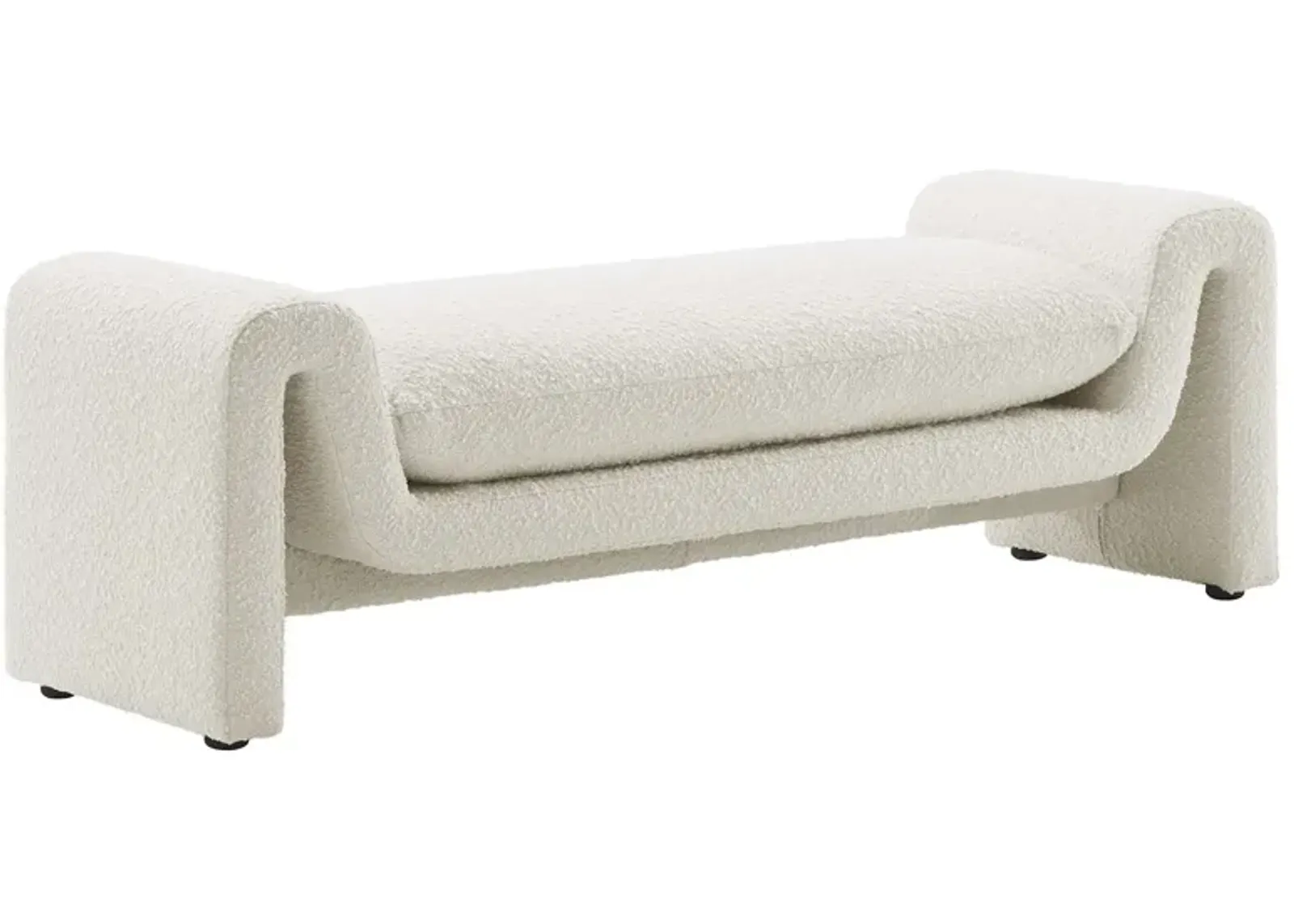 Waverly Boucle Fabric Bench