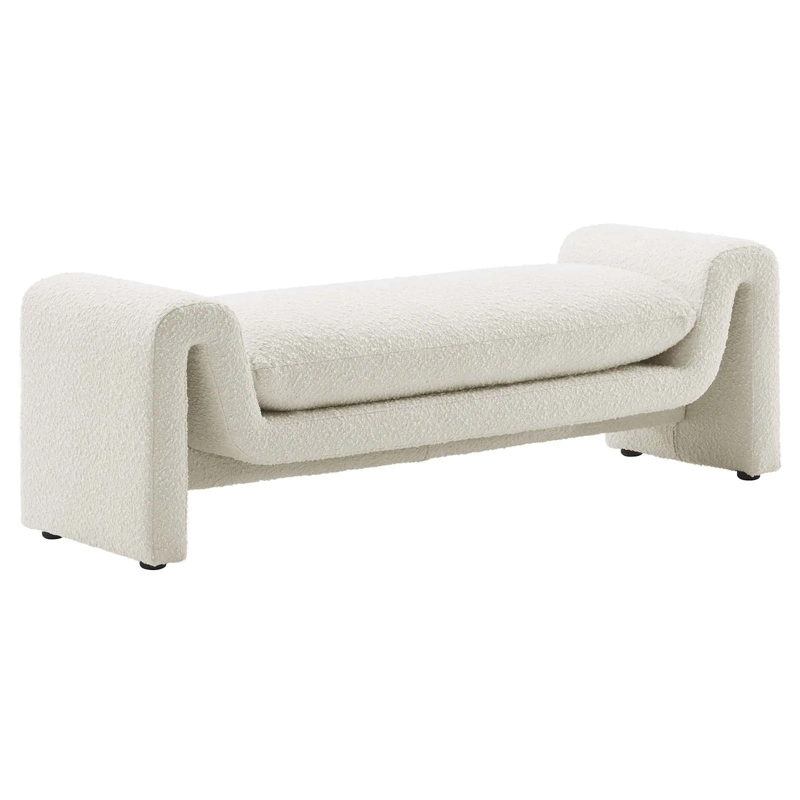 Waverly Boucle Fabric Bench