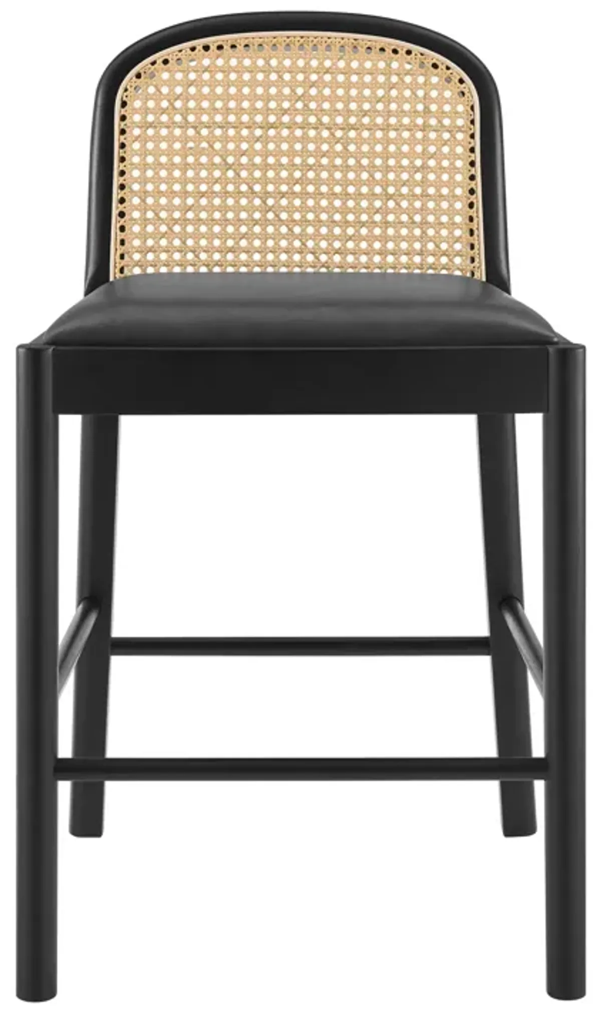 Donna KD PU Rattan Counter Stool, Casa Black