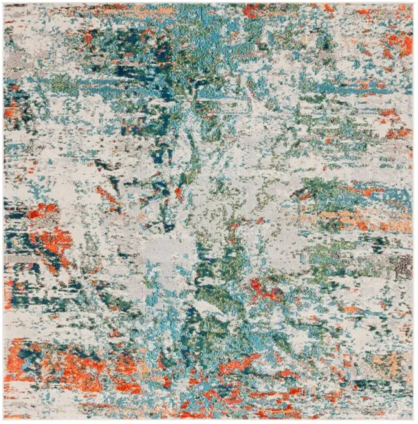 MADISON 478 GREEN  6'-7' x 6'-7' Square Square Rug