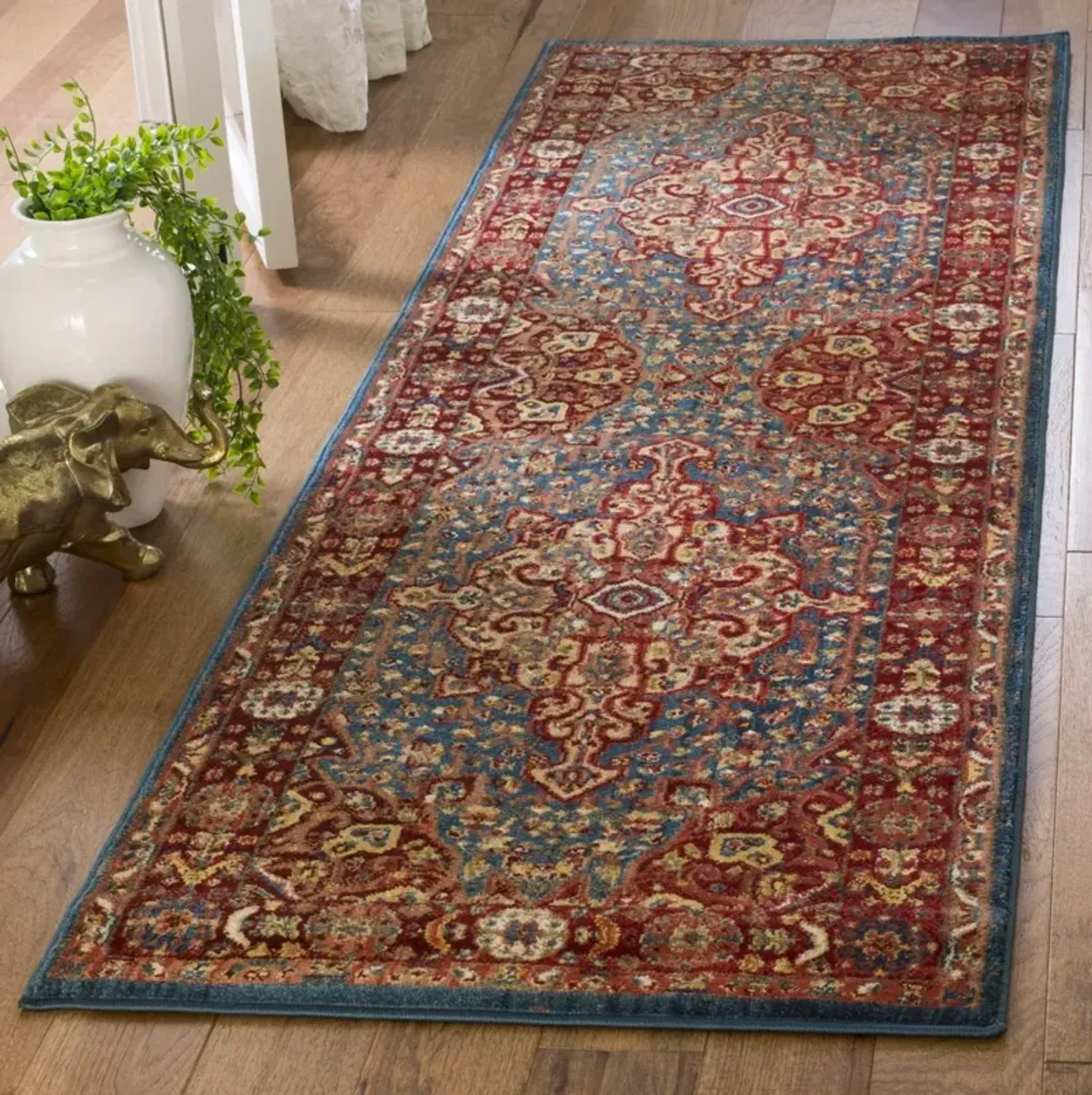 KASHAN 305 BLUE  2'-6' x 12' Runner Rug