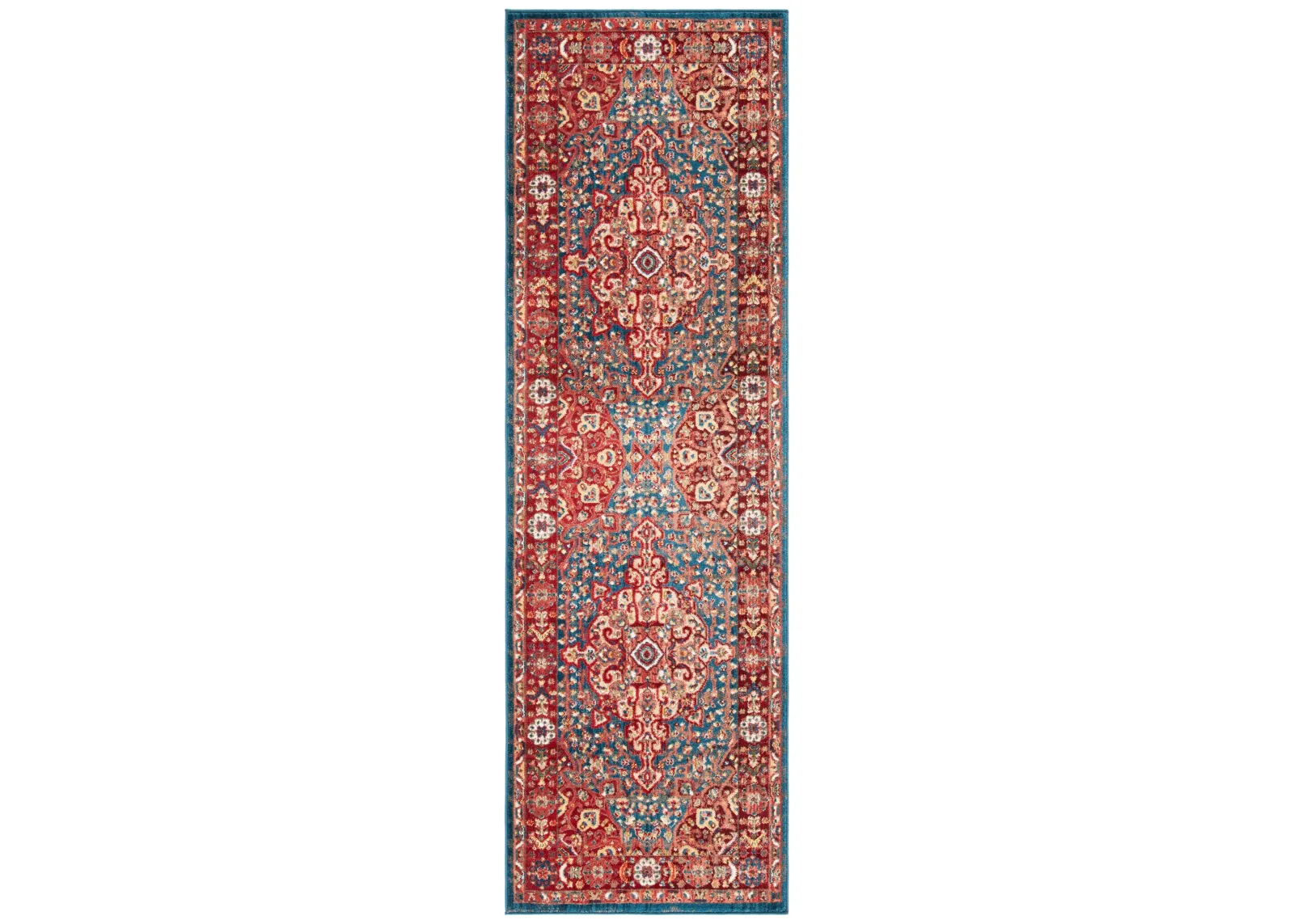 KASHAN 305 BLUE  2'-6' x 12' Runner Rug