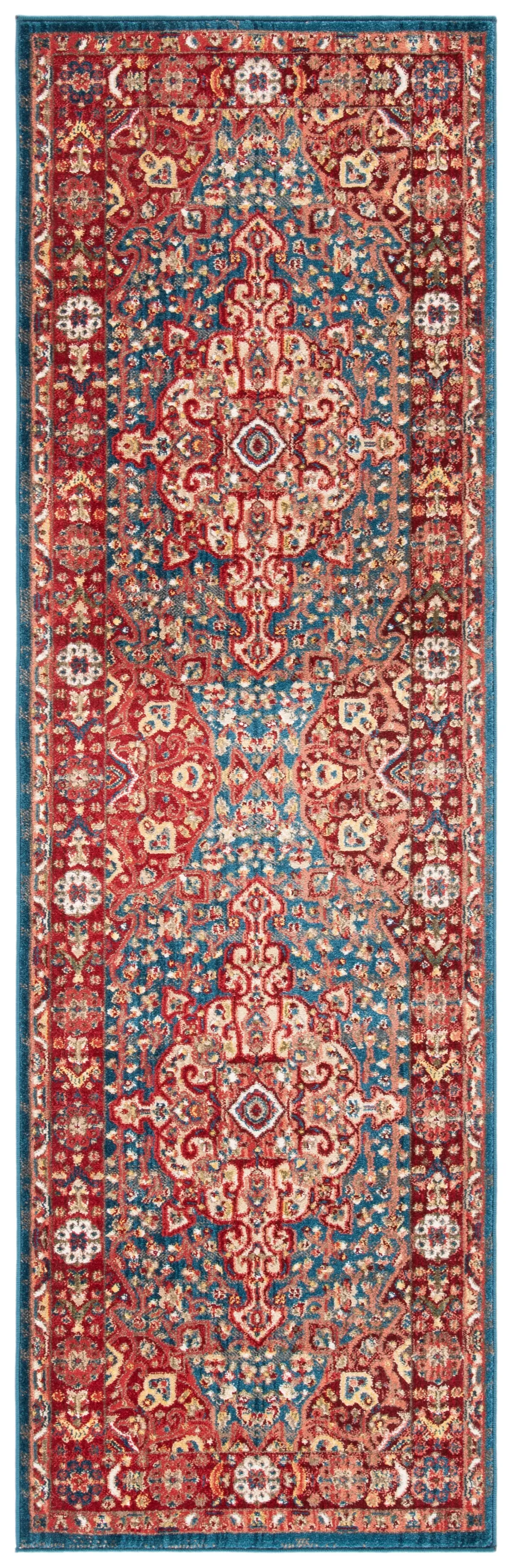 KASHAN 305 BLUE  2'-6' x 12' Runner Rug