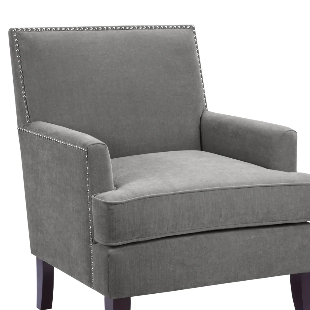 Madison Park Colton Grey Track Arm Club Chair