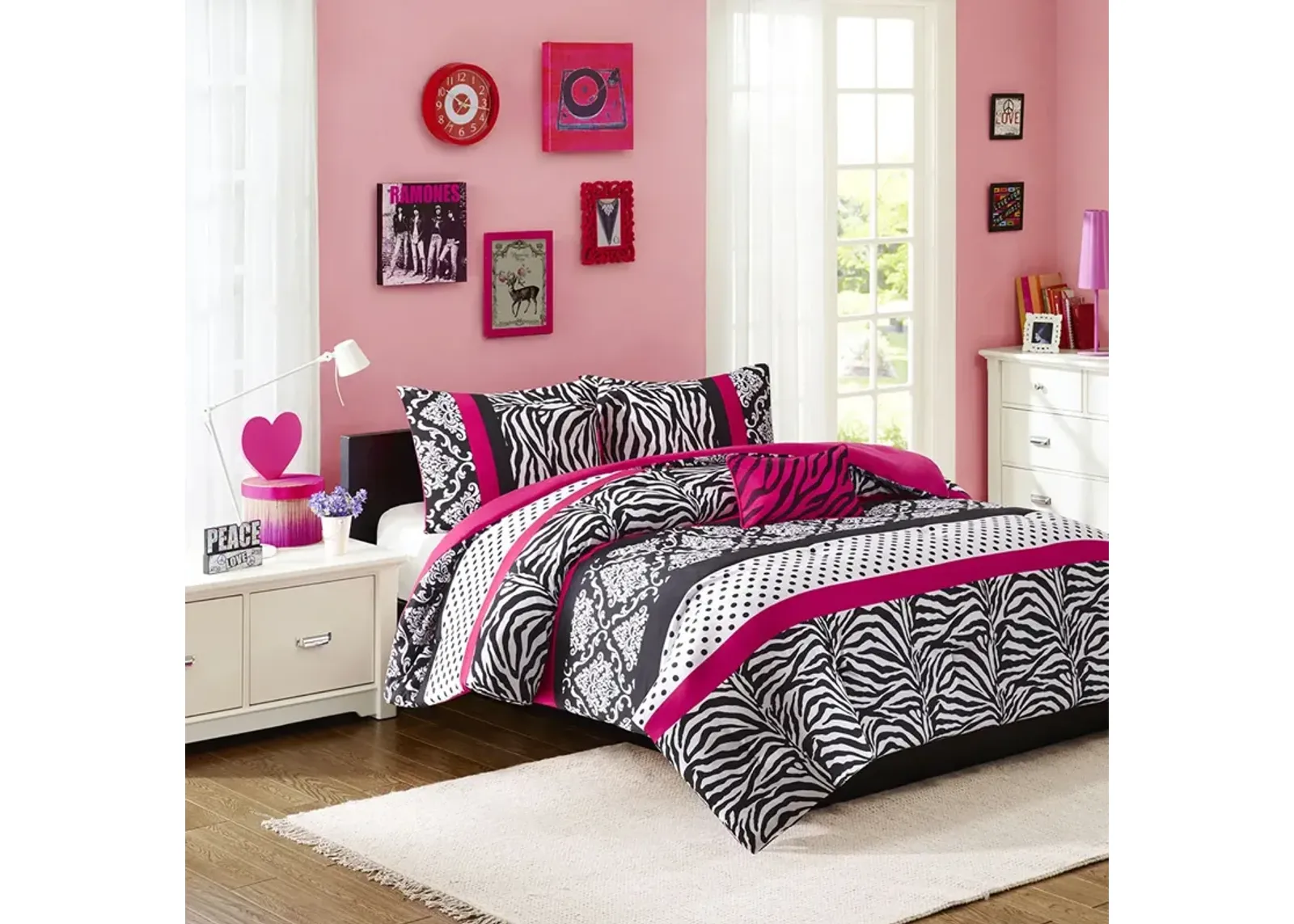 Mi Zone Reagan Pink Comforter Set