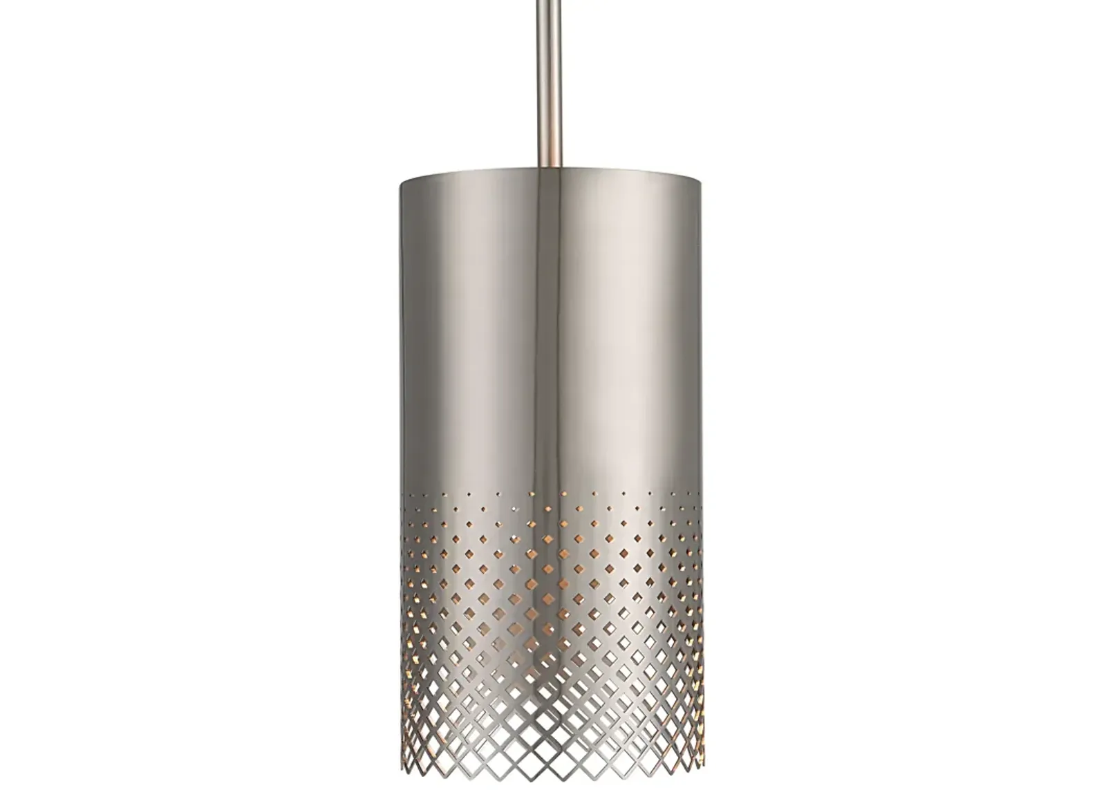 Manheim 1 Light Nickel Cylinder Pendant