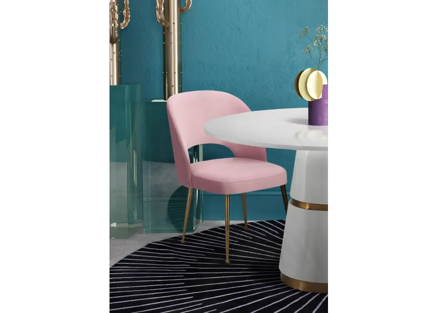 Swell Blush Velvet Chair