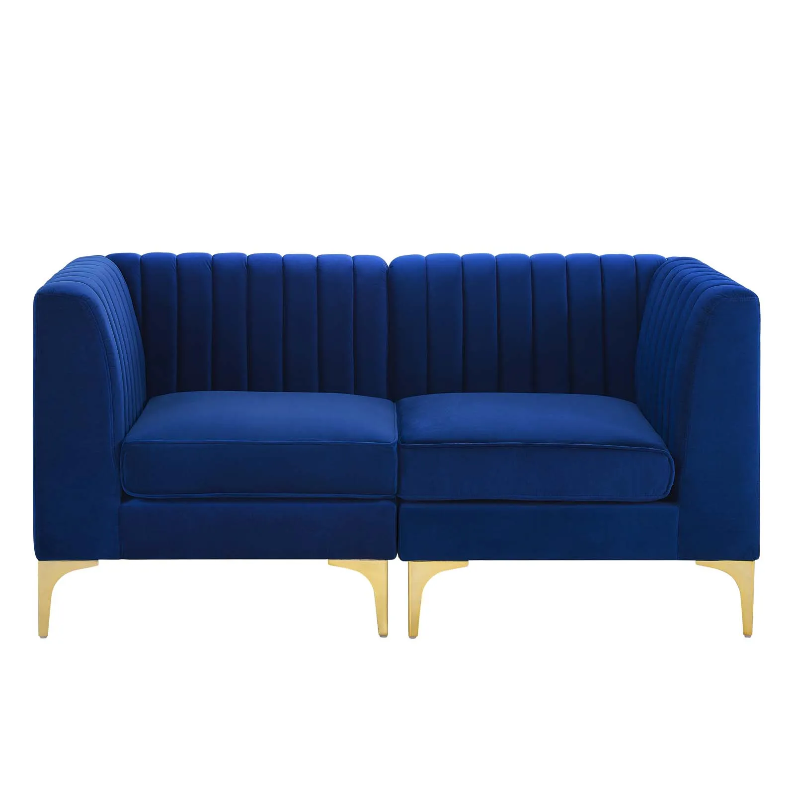 Triumph Channel Tufted Performance Velvet Loveseat