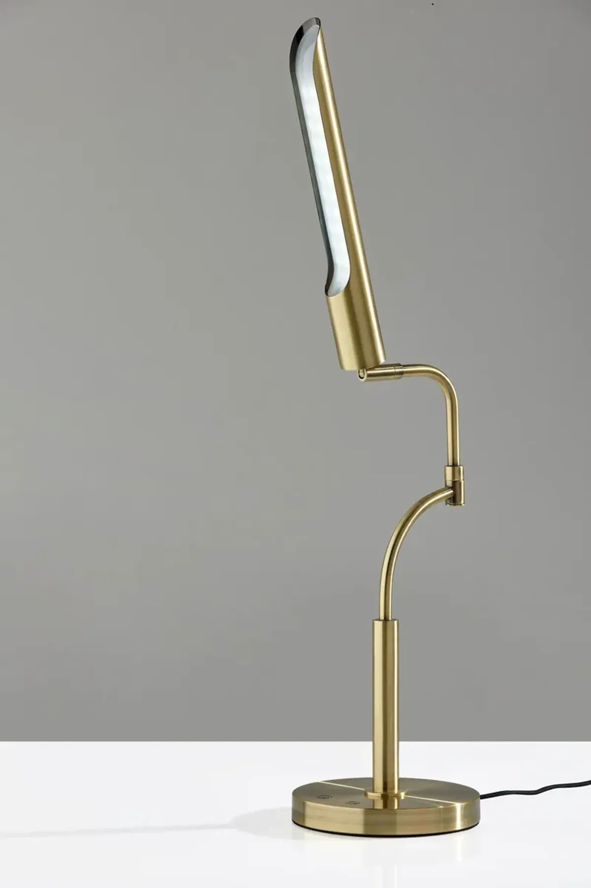 Zane LED Desk Lamp w. Smart Switch- Antique Brass