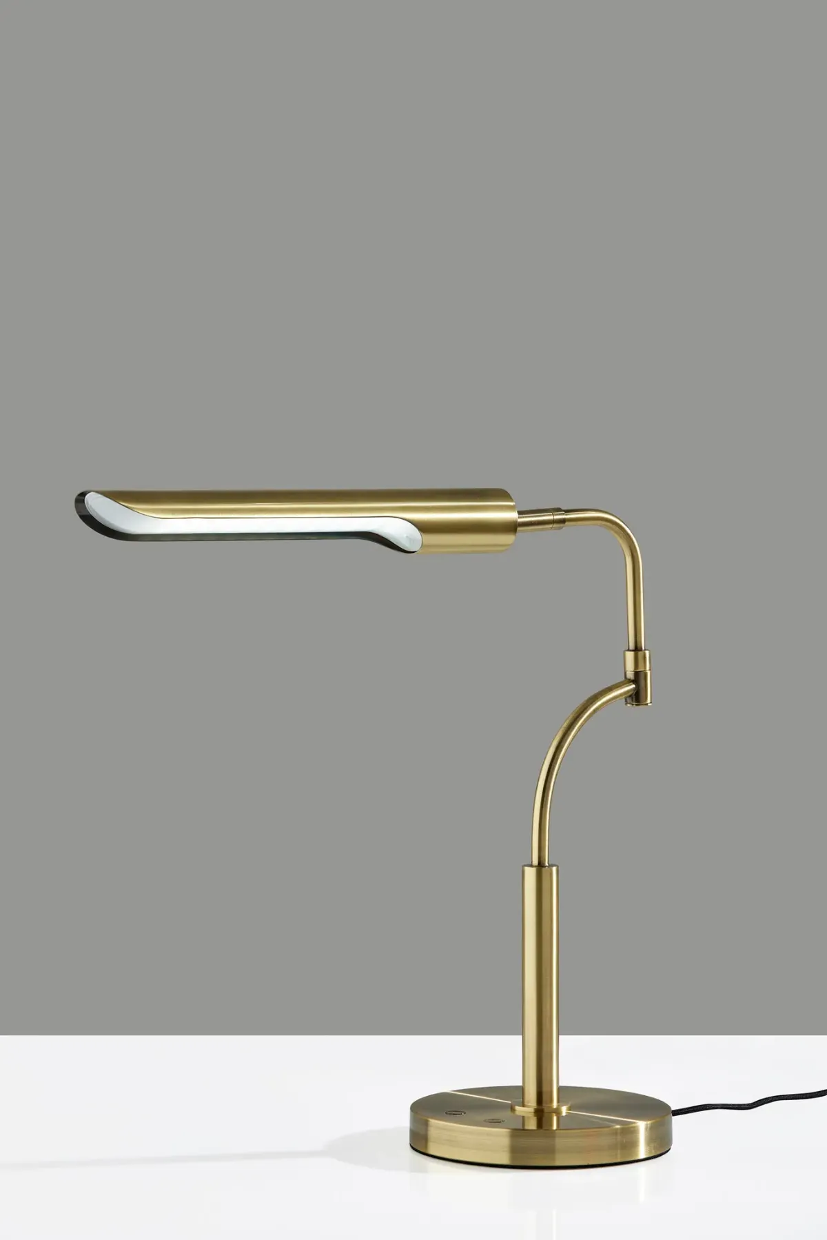 Zane LED Desk Lamp w. Smart Switch- Antique Brass