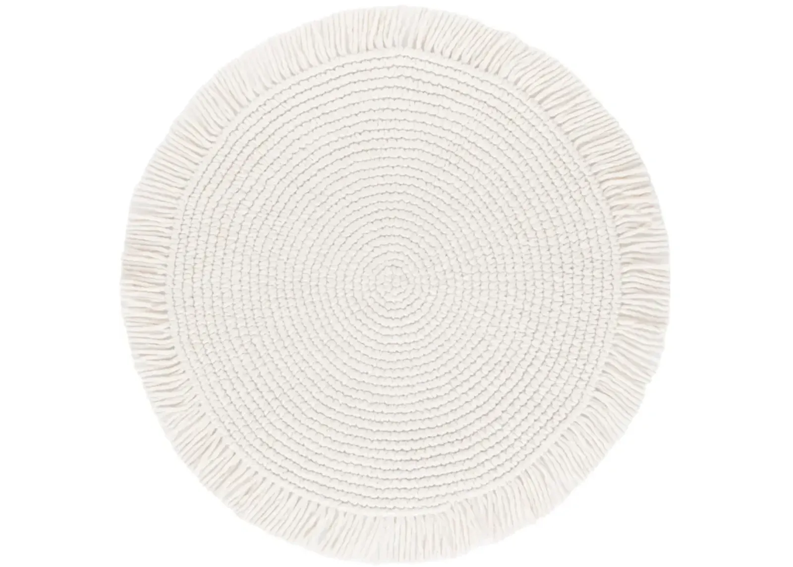 BRAIDED 601 IVORY 3' x 3' Round Round Rug