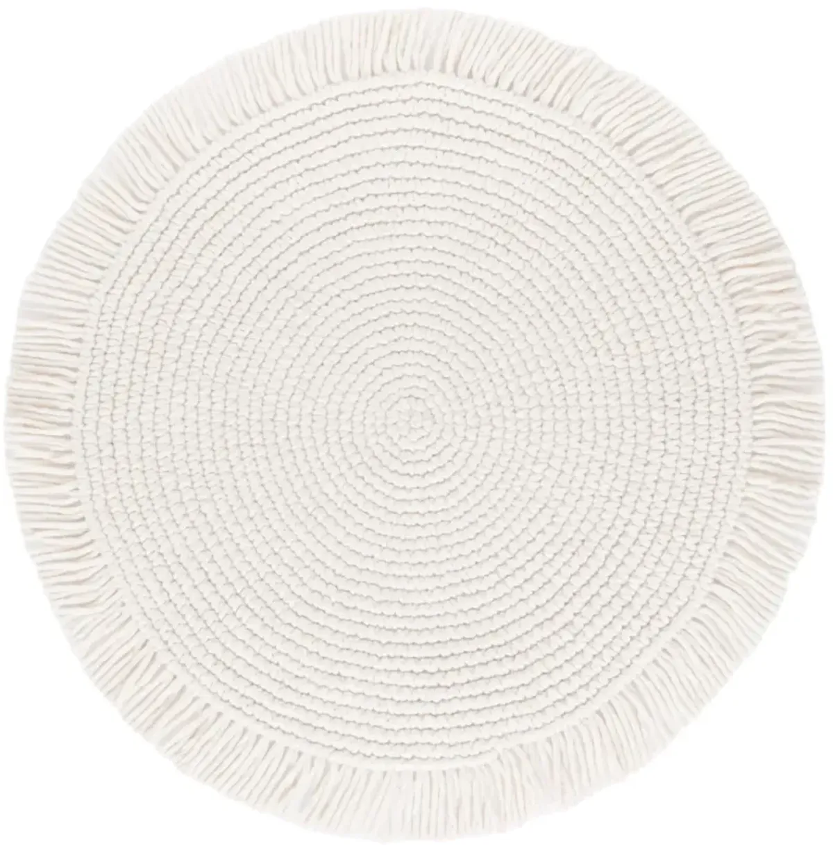 BRAIDED 601 IVORY 3' x 3' Round Round Rug