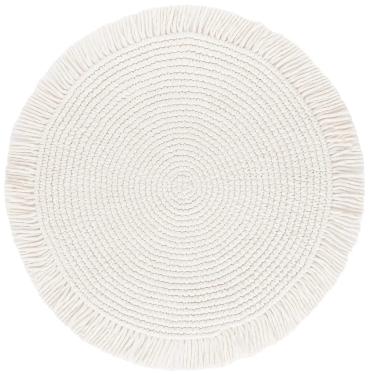 BRAIDED Hand Woven 3' x 3' Round area rug