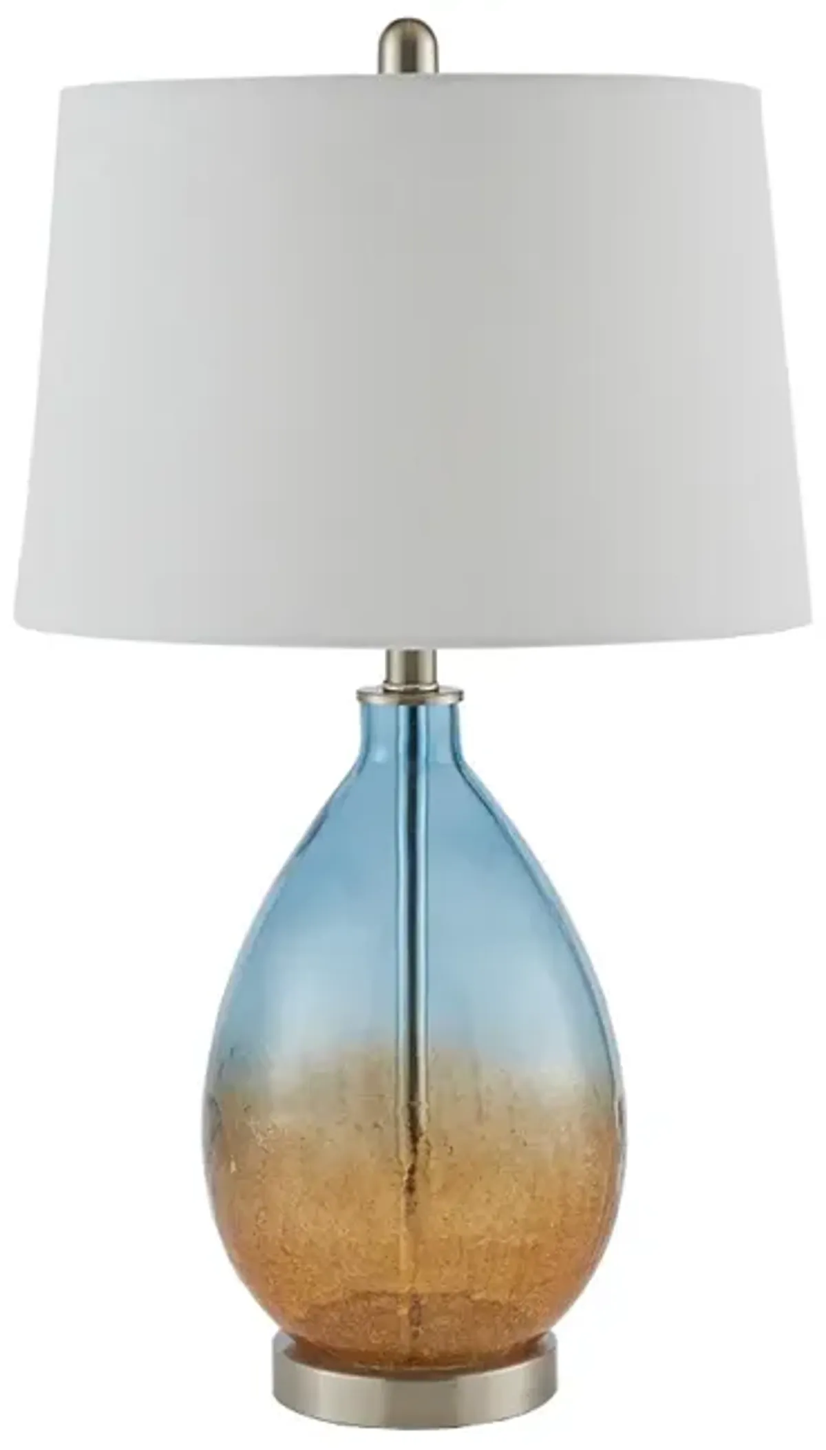 510 Design Cortina Blue Ombre Glass Table Lamp, Set of 2