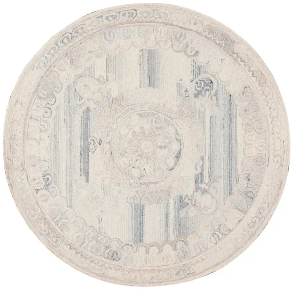 AUBUSSON Hand Tufted 6' x 6' Round area rug