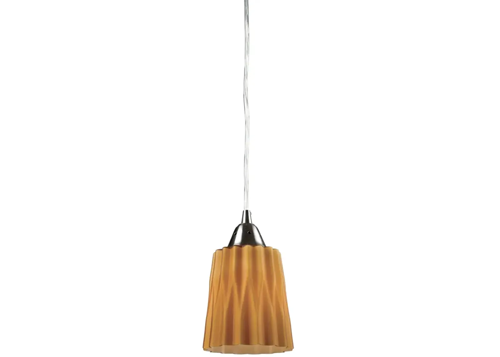 Angles 5'' Wide 1-Light Mini Pendant - Satin Nickel