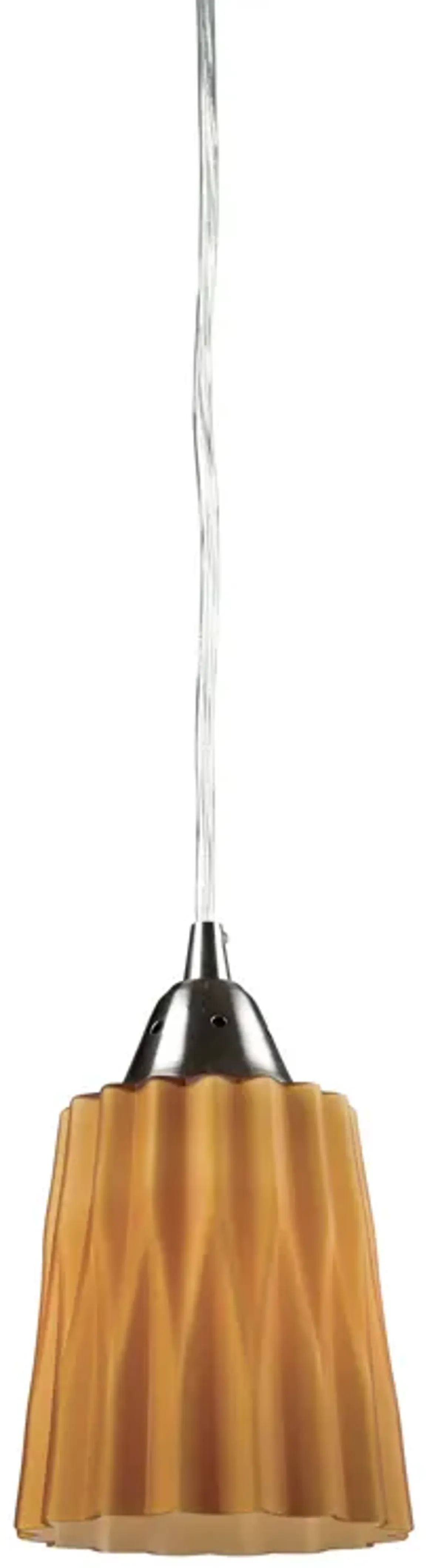 Angles 5'' Wide 1-Light Mini Pendant - Satin Nickel