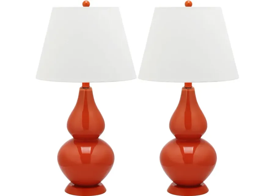 Cybil 26-Inch H Double Gourd Lamp - Set of 2