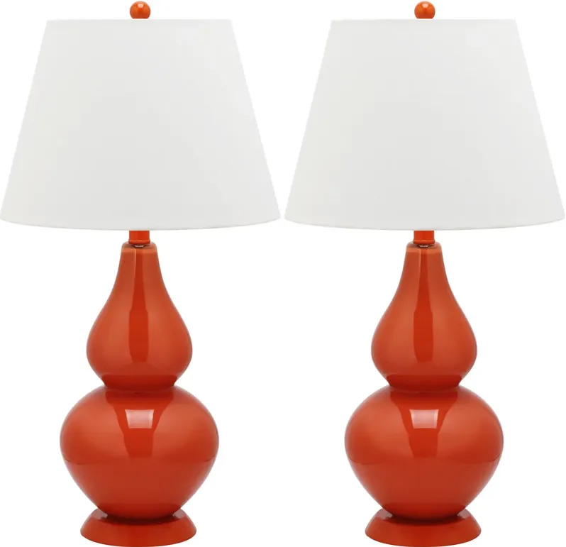 Cybil 26-Inch H Double Gourd Lamp - Set of 2