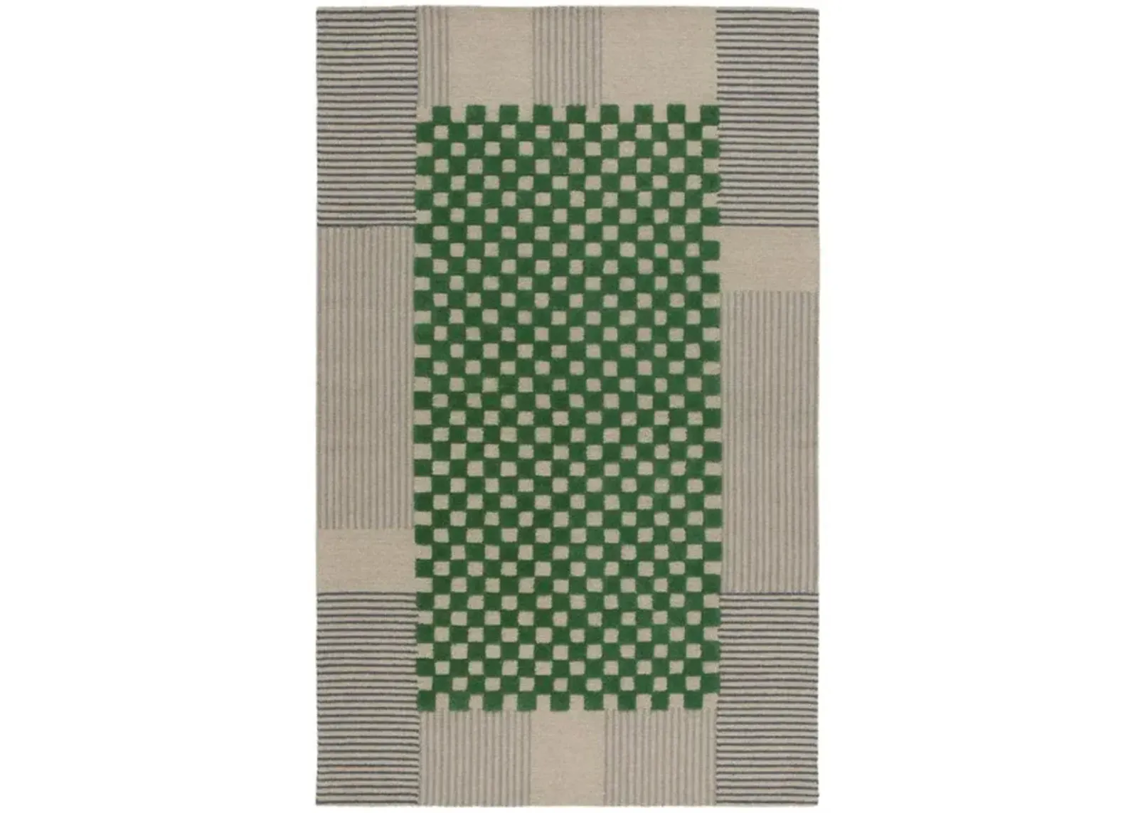 GENRE 207 CHECKERED Grey  5' X 8' Medium Rectangle Rug