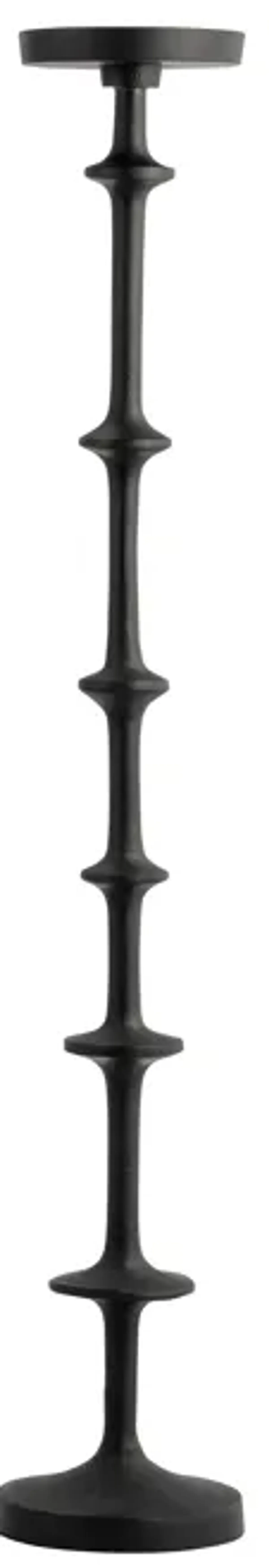 Metal, 29" Abacus Floor Pillar Candleholder, Black