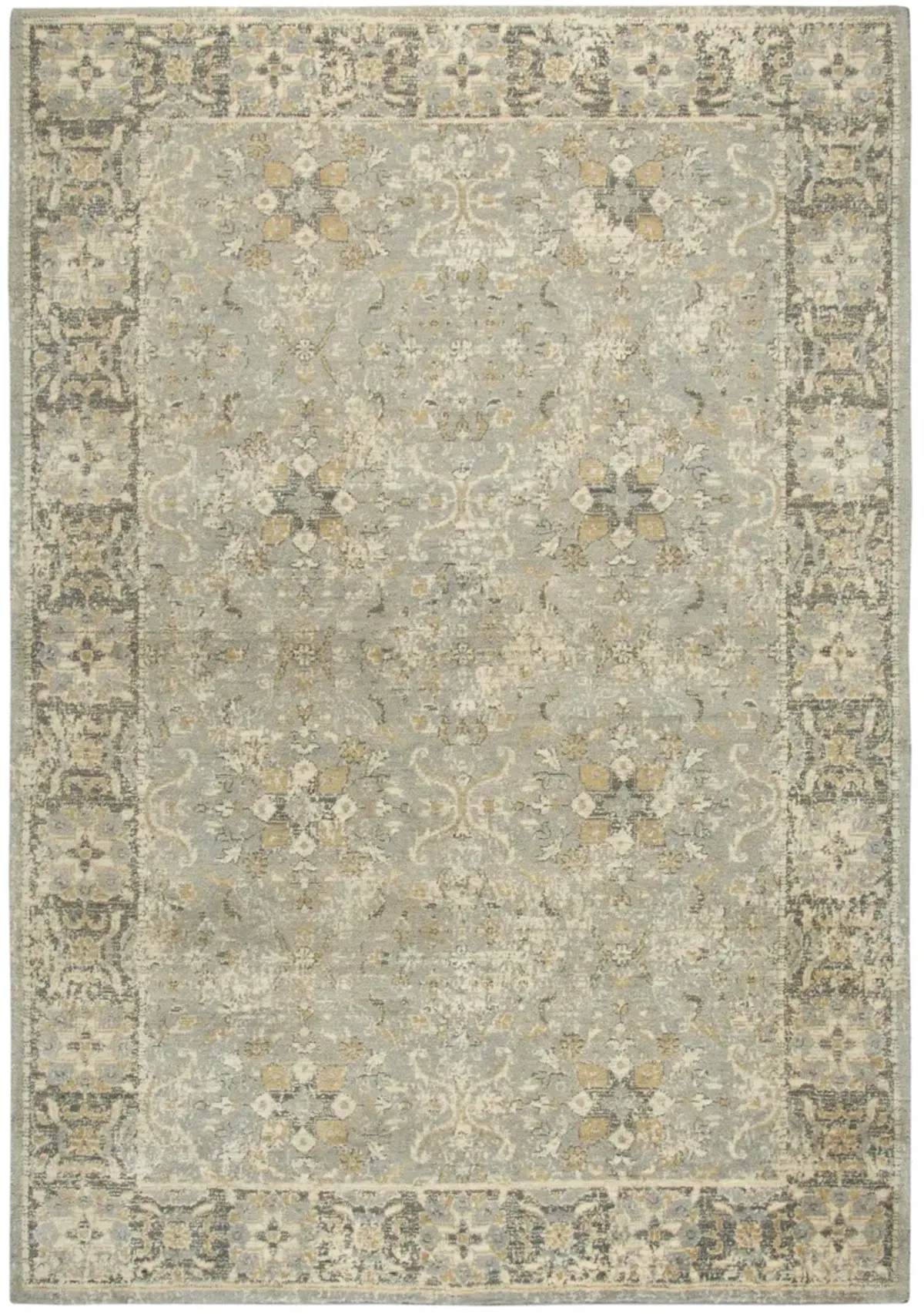 Gossamer Gray Persian/Classic 100% New Zealand Wool 2' x 3'  Rectangle Rug