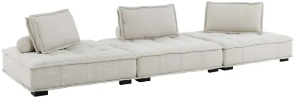 Saunter Tufted Fabric Fabric 3-Piece Sofa