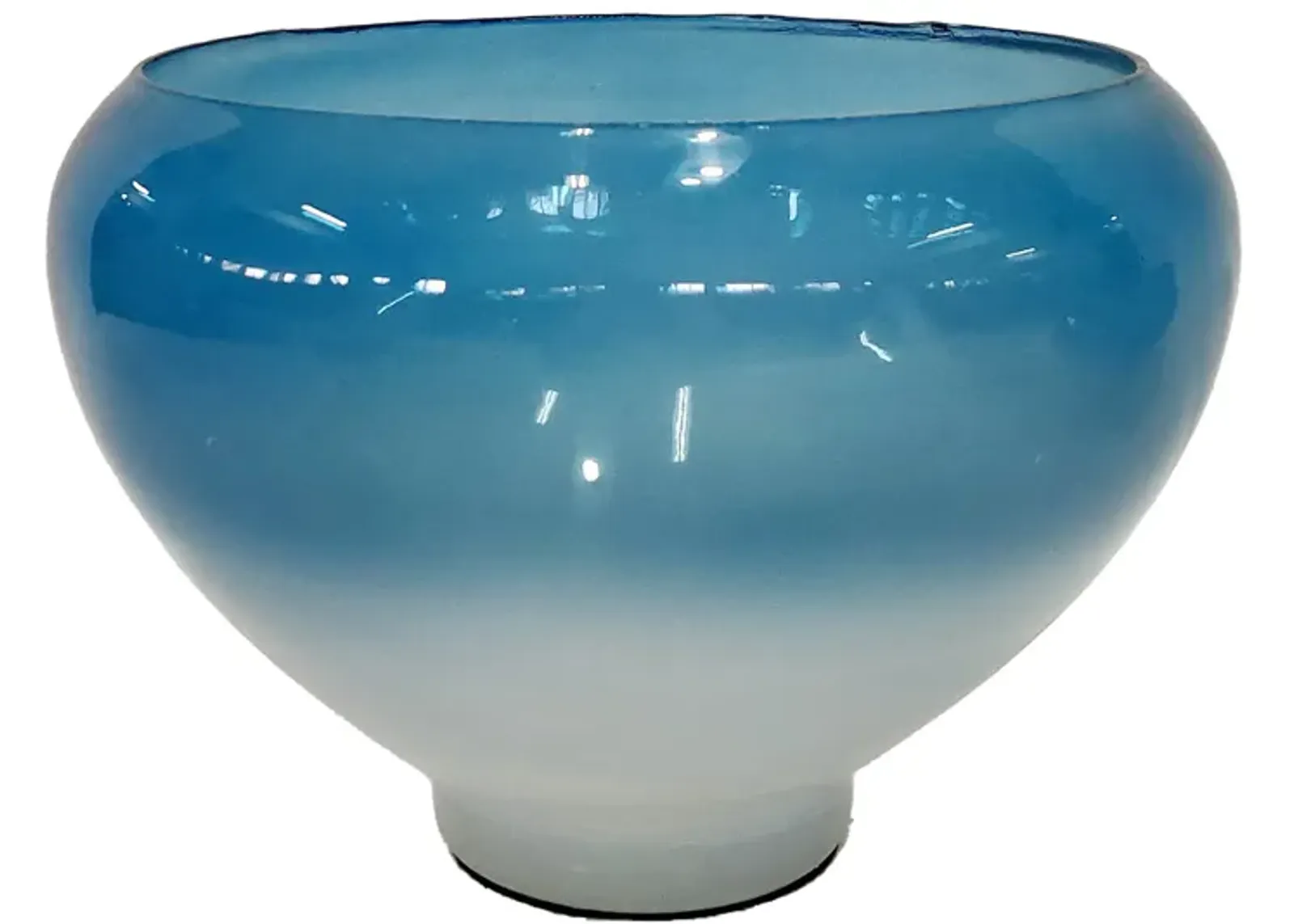 Glass, S/2 10/14" Decorative Bowls, Blue