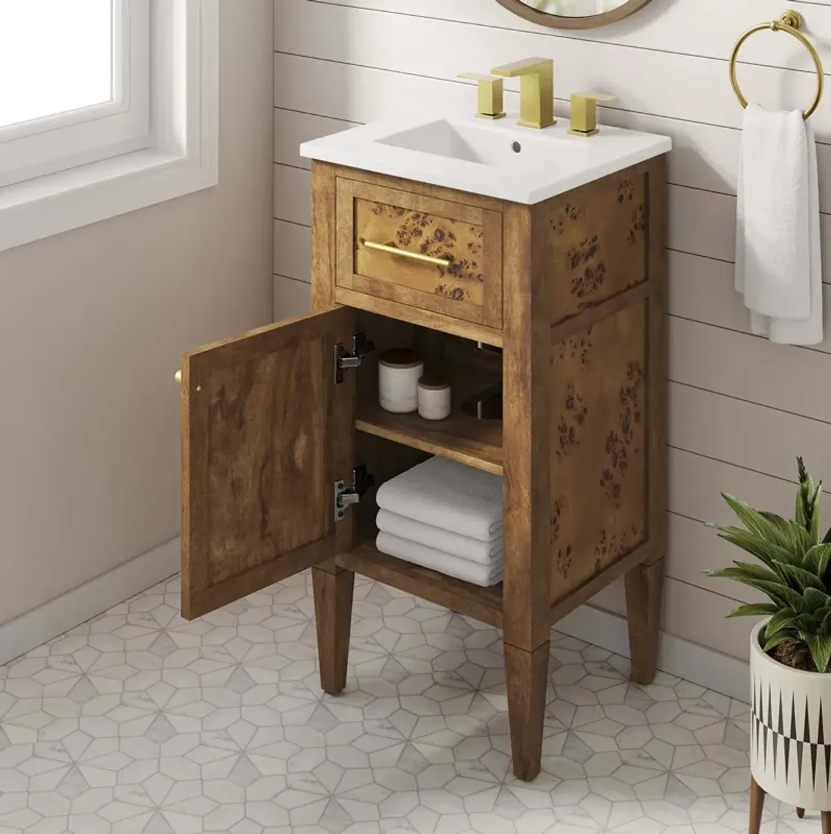 Elysian 18" Wood Bathroom Vanity