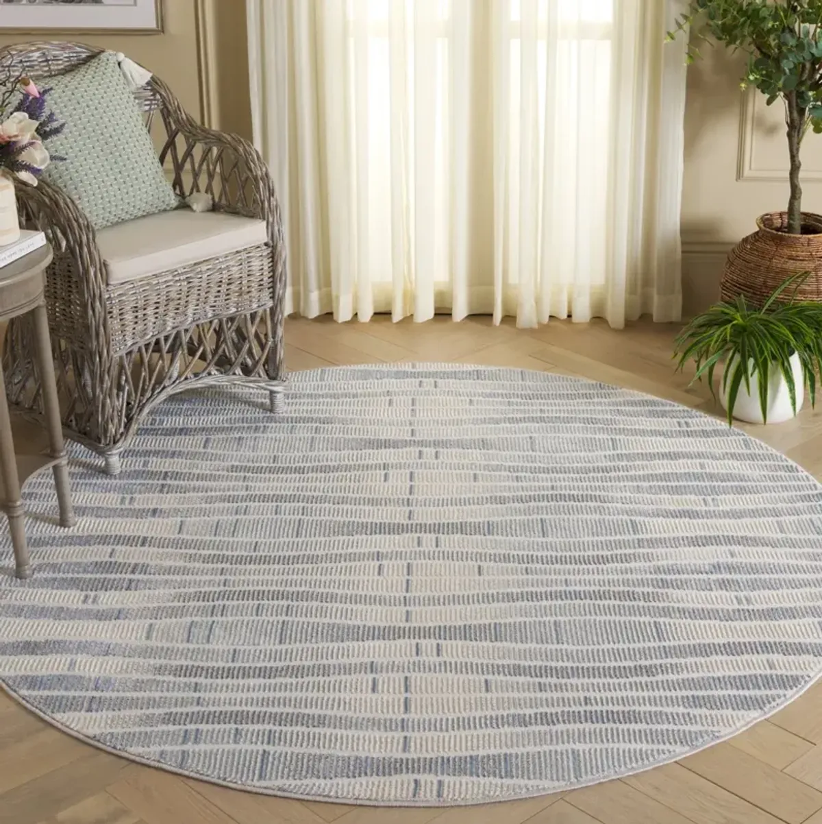 PRESTIGE 116 BEIGE  6'-7' x 6'-7' Round Round Rug