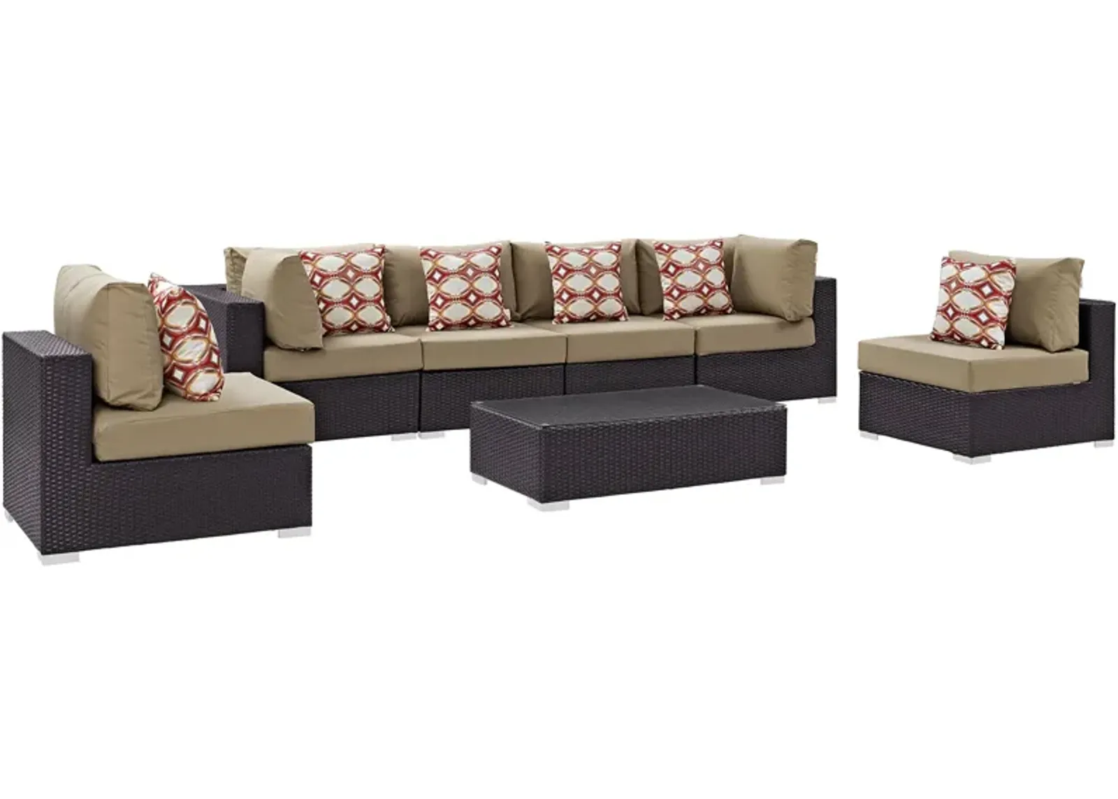 Convene 7 Piece Outdoor Patio Sectional Set