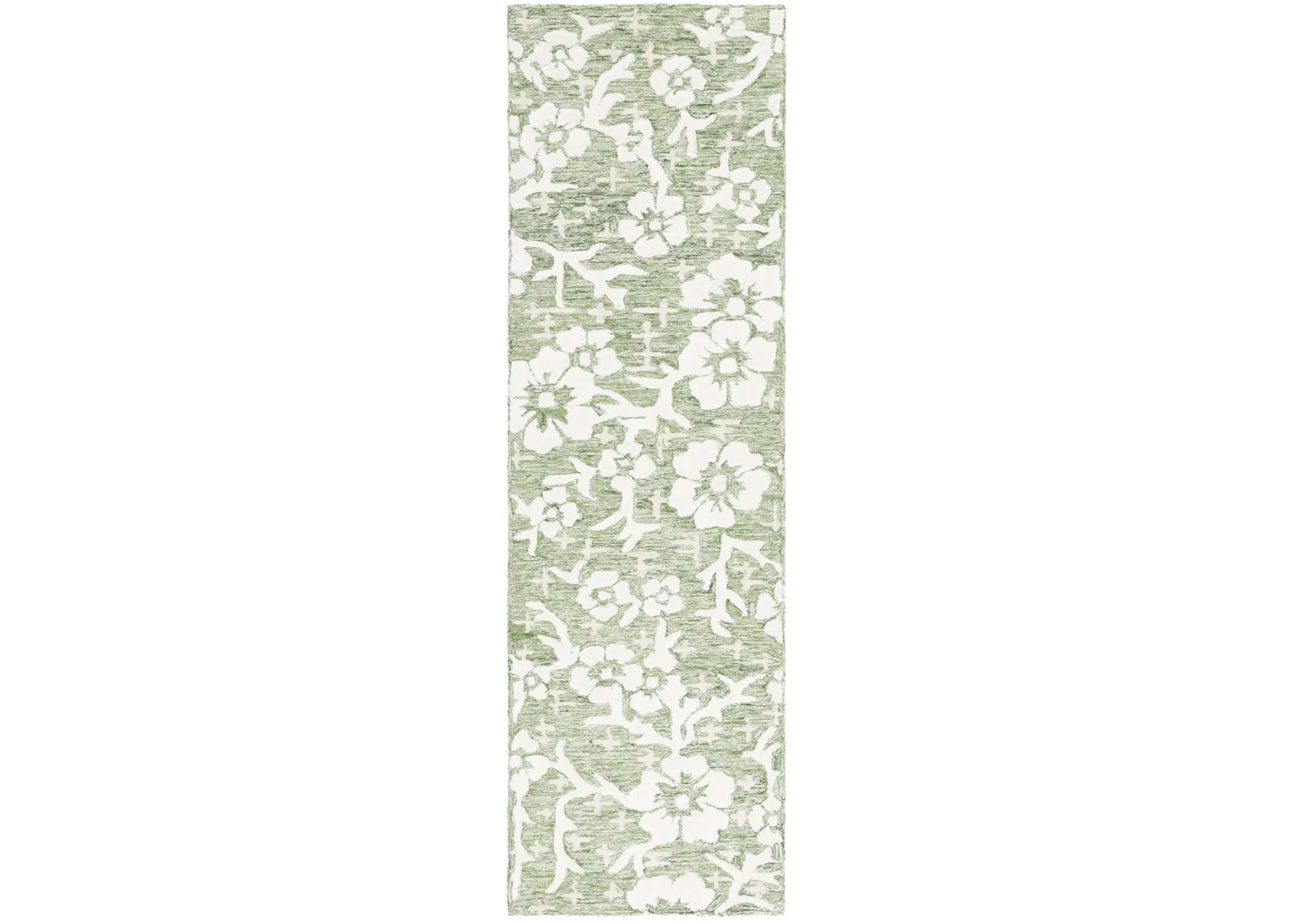 GLAMOUR 540 GREEN  2'-3' x 8' Runner Rug