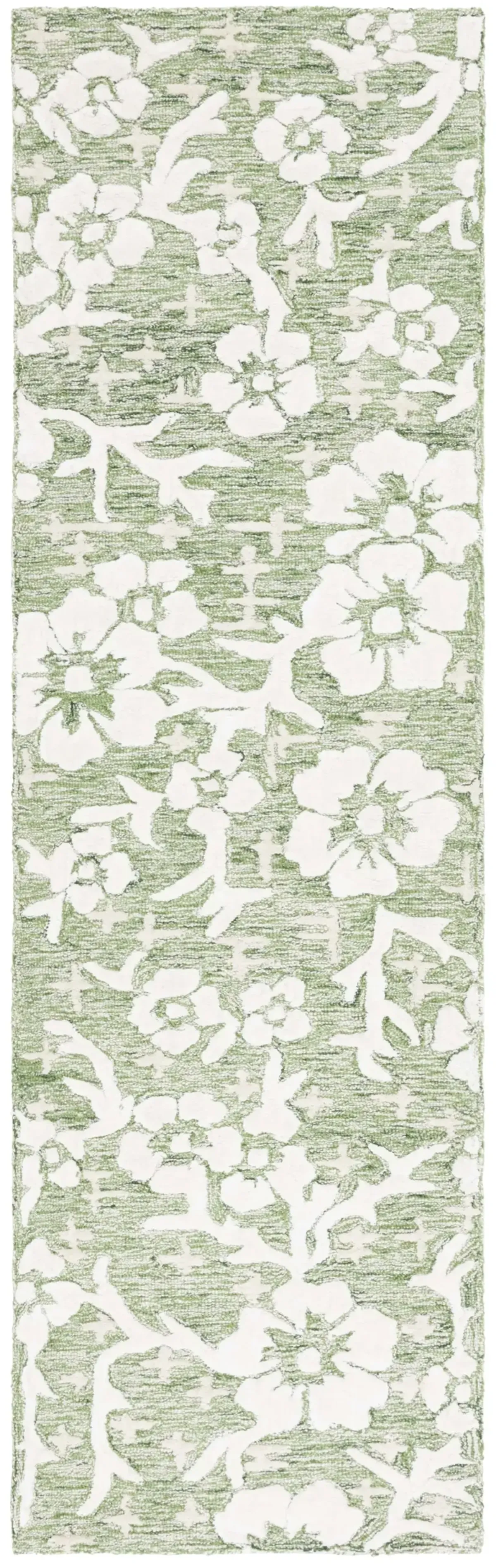 GLAMOUR 540 GREEN  2'-3' x 8' Runner Rug