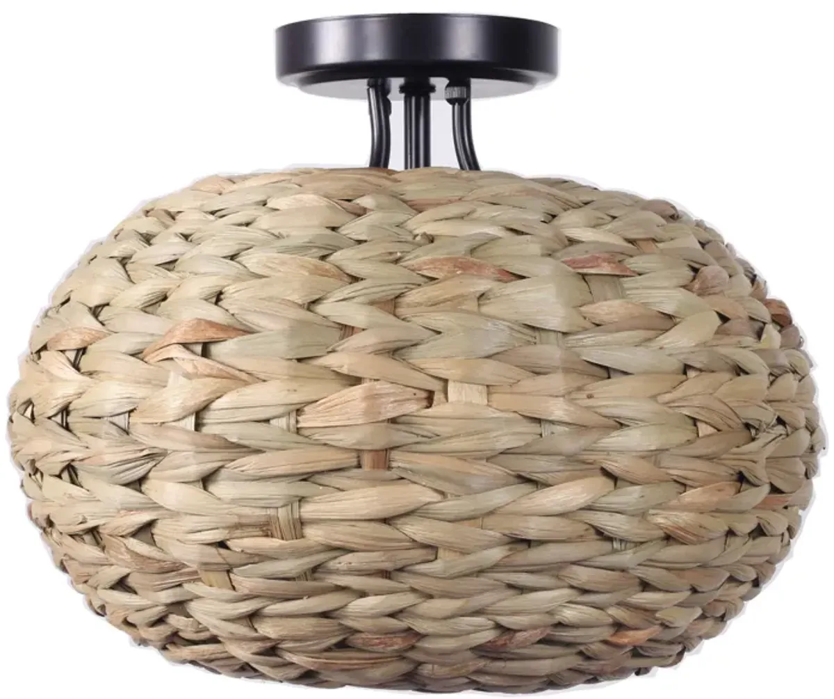 Cove 13.75'' Wide 1-Light Semi Flush Mount - Oil Natural