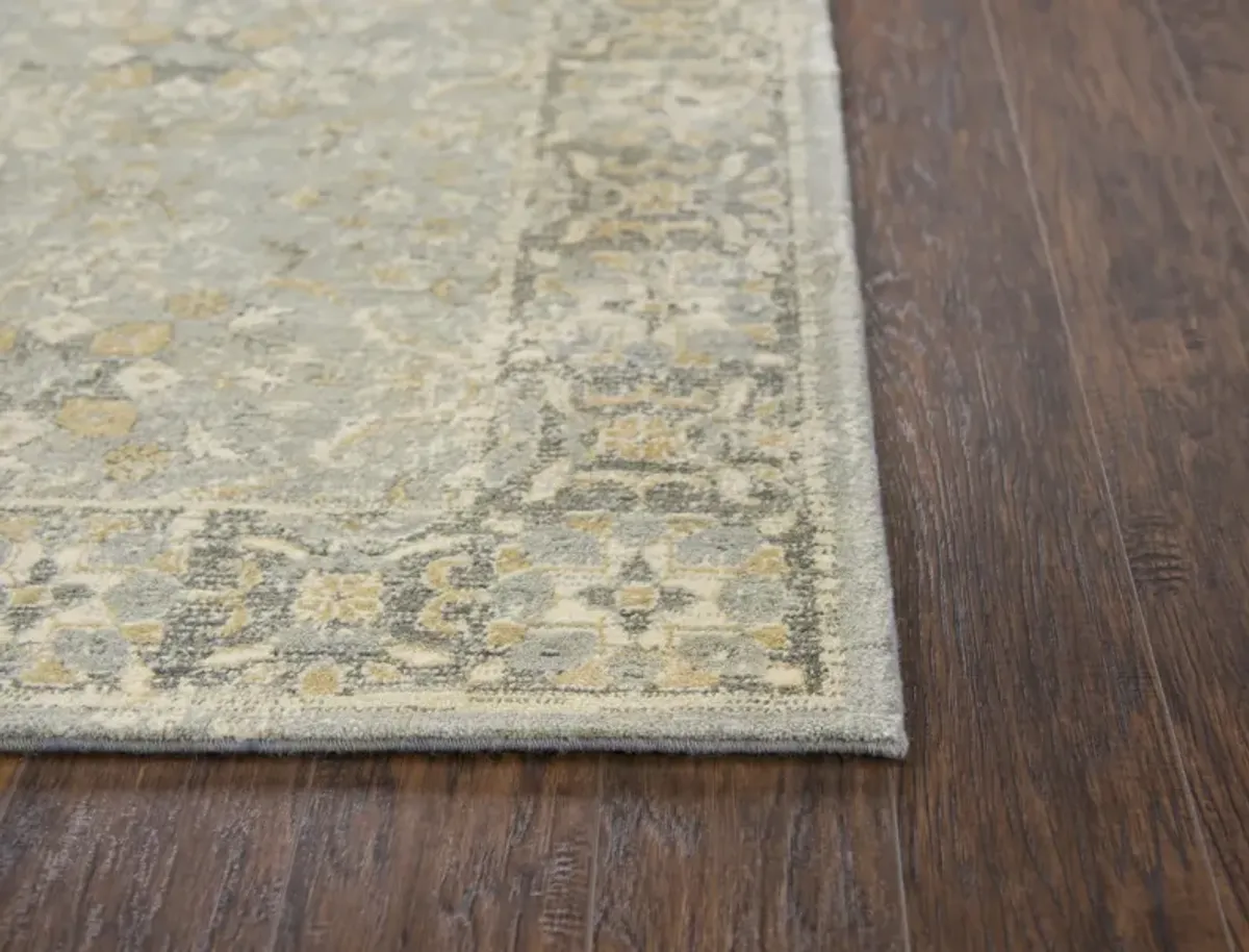 Gossamer Gray Persian/Classic 100% New Zealand Wool 2'6" x 8' Runner Rug