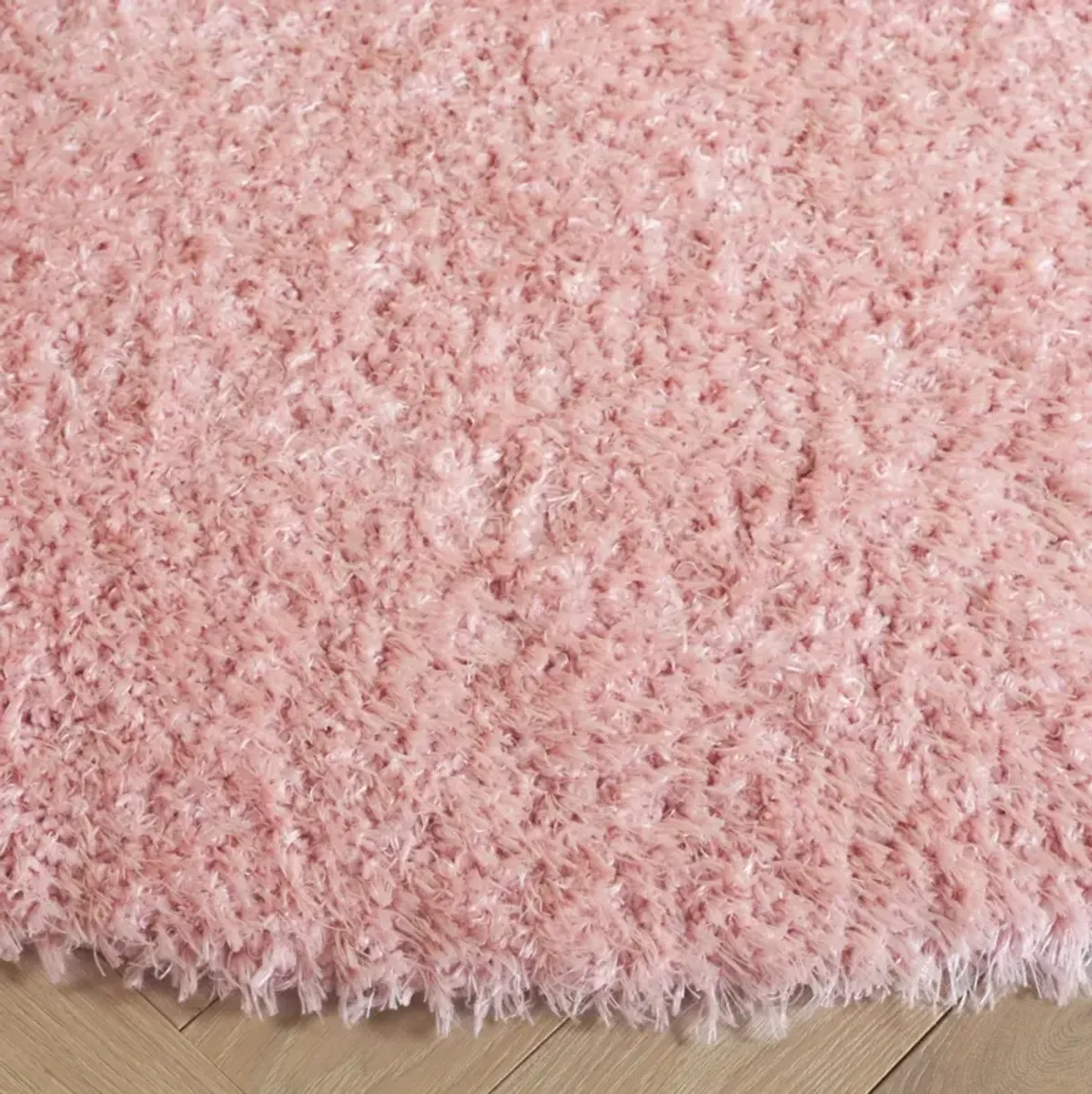 LINDSAY SHAG 560 PINK 6'-7' x 6'-7' Round Round Rug