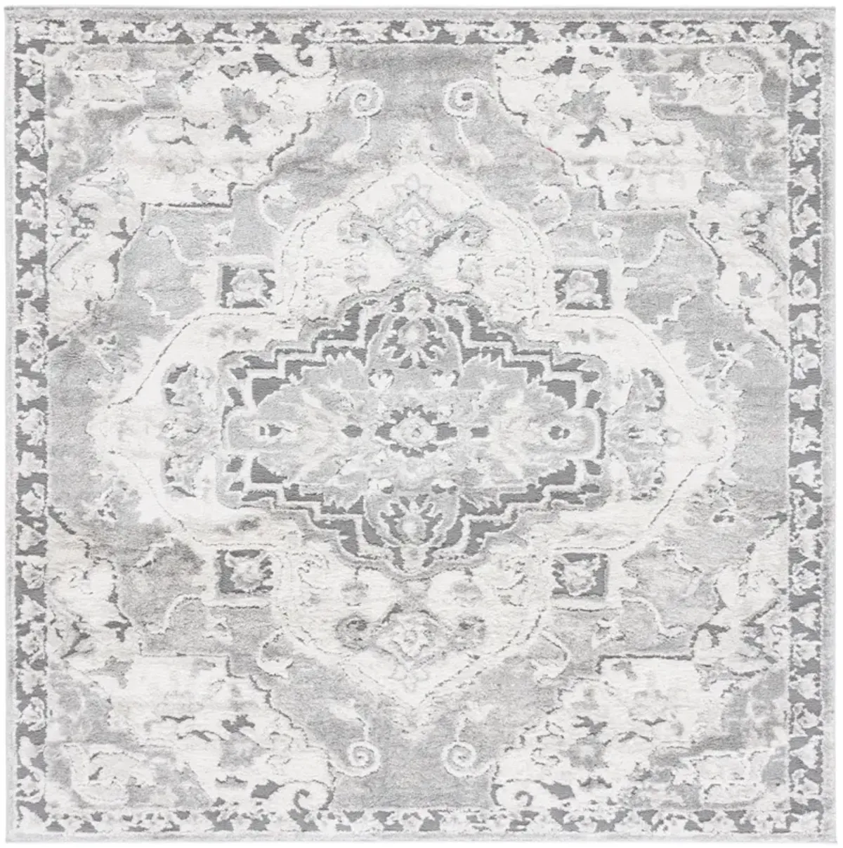 LUNA 111 GREY  6'-7' x 6'-7' Square Square Rug