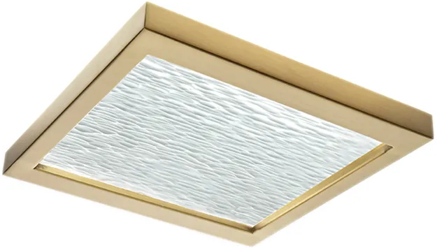 For-Square LED Flush Mount Light - Satin Brass