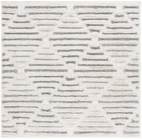 HI-LO SHAG 212 Beige 6'-7' X 6'-7' Square Square Rug