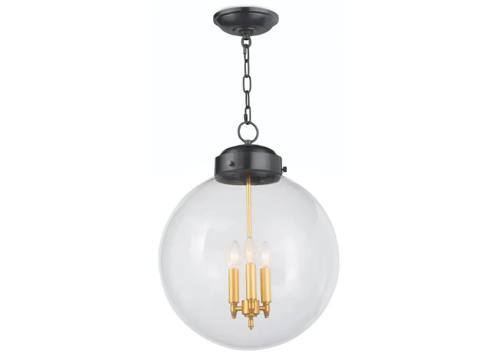 Southern Living Globe Pendant (Oil Rubbed Bronze and Natural Brass)