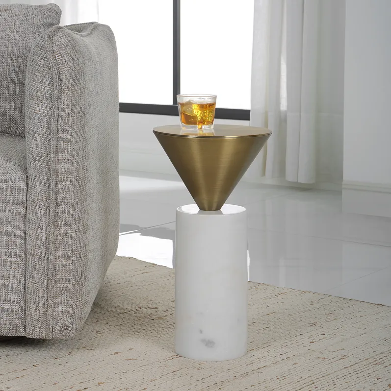 Top Hat Brass Drink Table