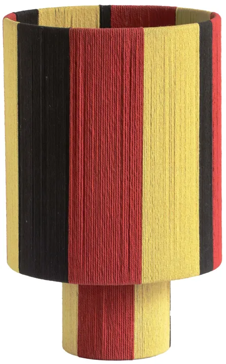 Guinevere Red and Yellow Striped Cotton Table Lamp