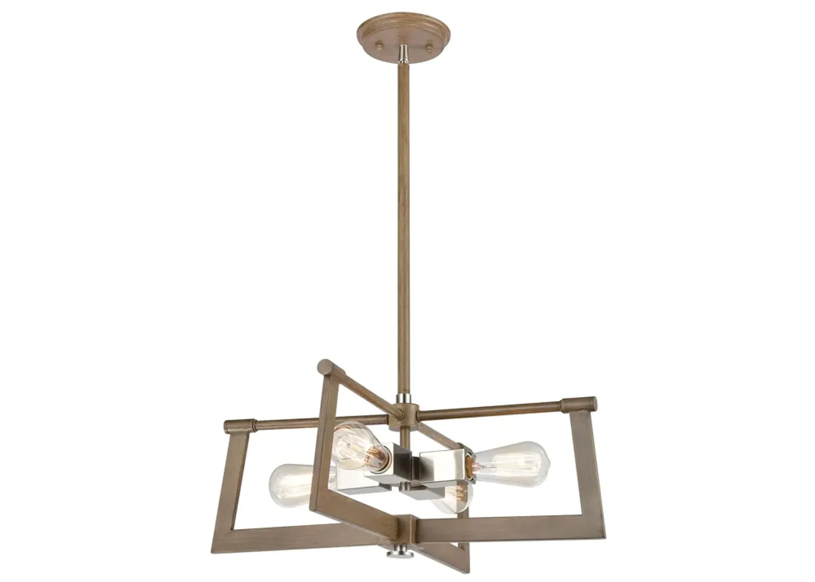 Axis 21" Wide 4-Light Pendant - Light Wood