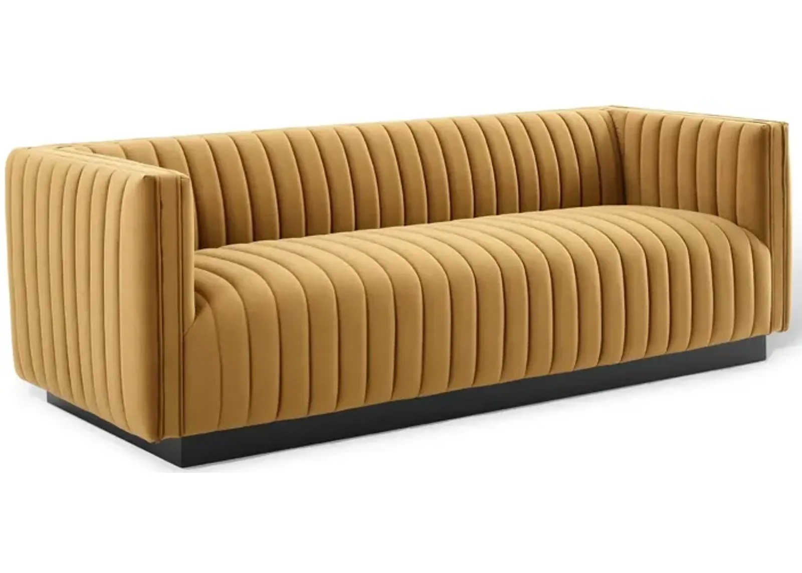 Conjure Channel Tufted Velvet Sofa