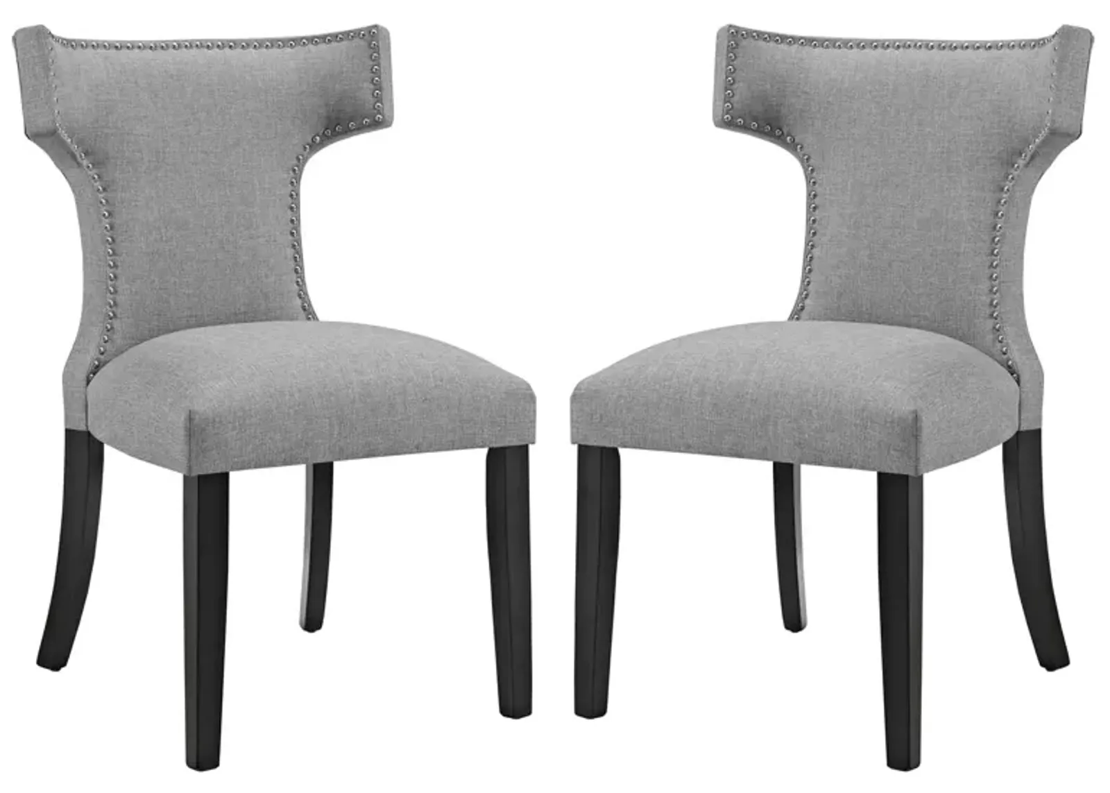 Curve Dining Side Chair Fabric Set of 2