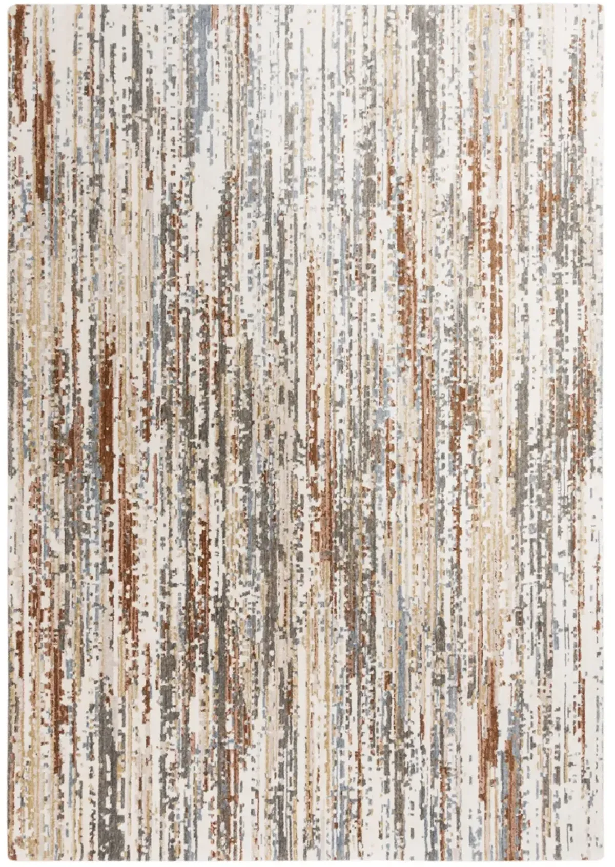 Jasper beige/Multi Abstract Recycled Polyester 8' x 10' Rectangle Rug