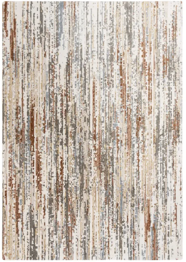 Jasper beige/Multi Abstract Recycled Polyester 8' x 10' Rectangle Rug