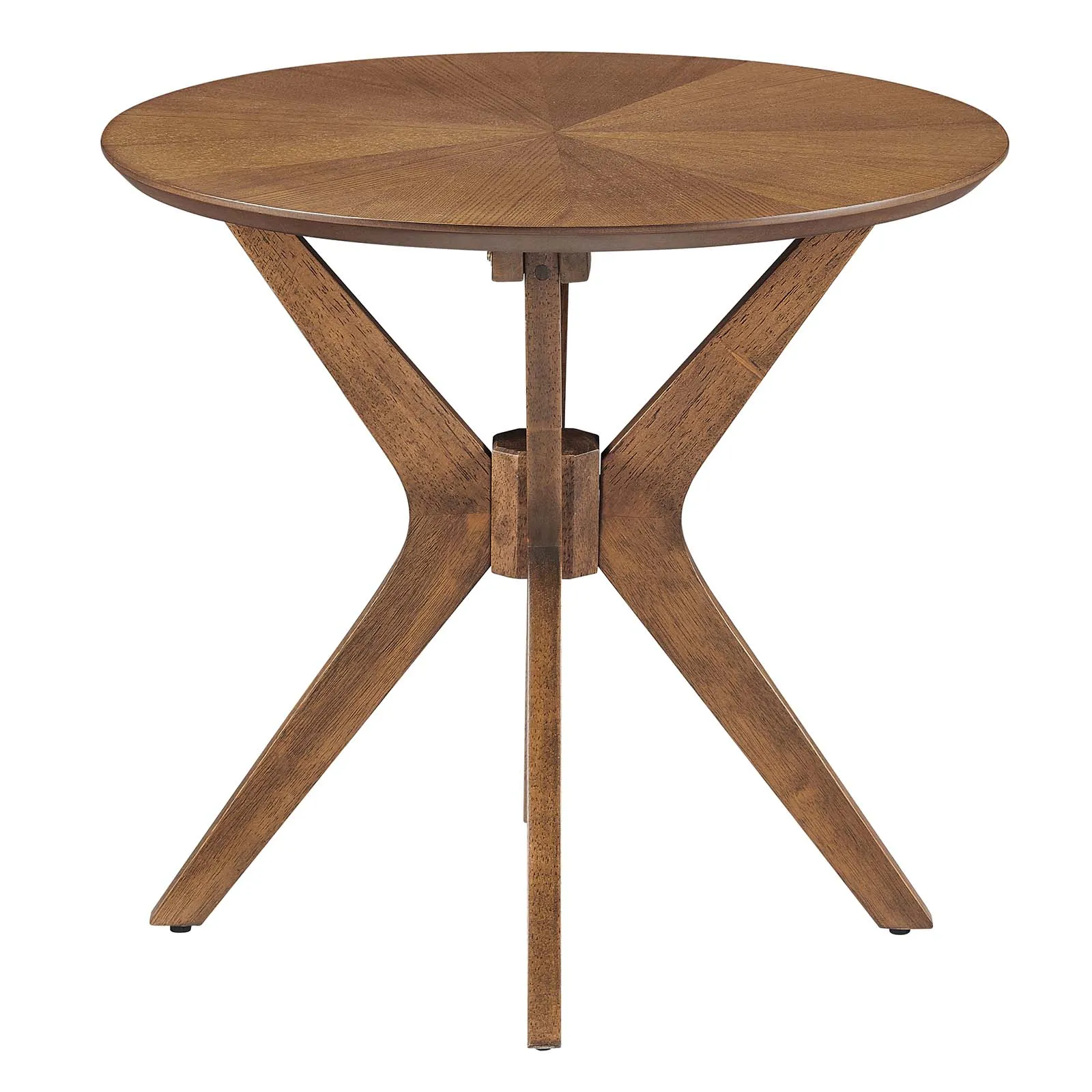 Crossroads 24" Round Wood Side Table